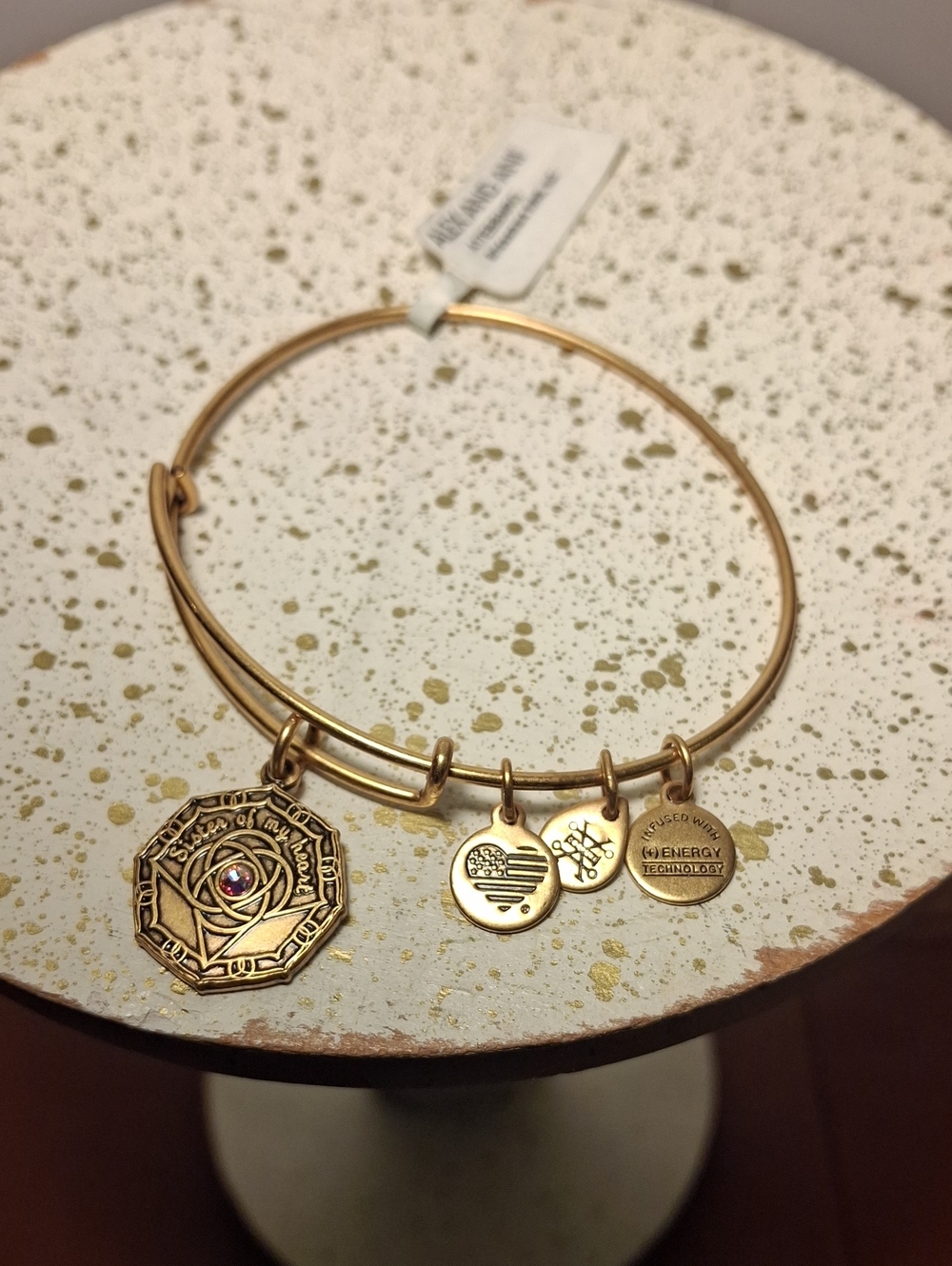 Alex and Ani Gold-Tone Bridesmaid Charm Bangle Bracelet